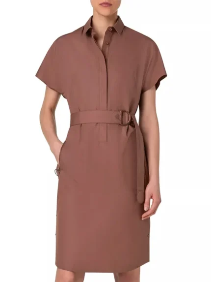 Akris Punto Collared Shirt Dress in Hazel
