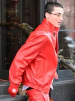 Timothee Chalamet Marty Supreme Red Leather Jacket