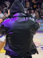 Machine Gun Kelly The Lakers Game Leather Jacket Black