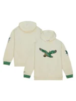 Mitchell & Ness Cream Philadelphia Eagles Retro Hoodie