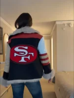 NFL SF 49ers Kristin Juszczyk Furr Jacket Black 2026