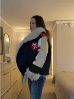 SF 49ers Kristin Juszczyk Furr Jacket Black 2026