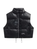 San Francisco 49ers Off Season x NFL Leather Vest Black