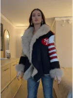 SanFrancisco 49ers Kristin Juszczyk Furr Jacket Black 2026