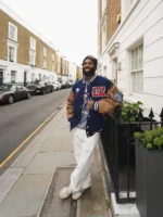 Super Bowl LX Varsity Jacket Blue 2026